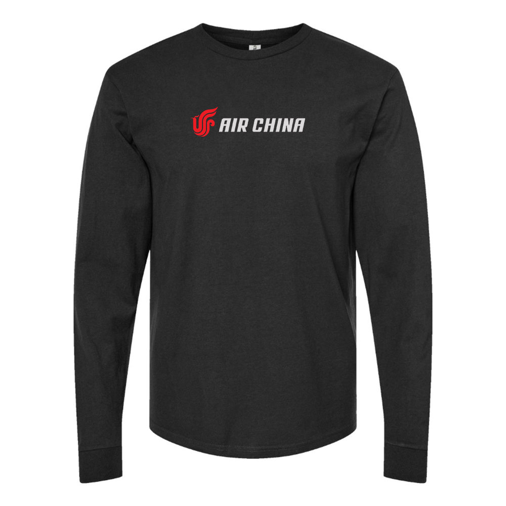 Men's Air China Cotton Long Sleeve T-Shirt
