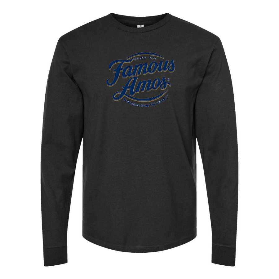 Men's Famous Amos Logo Cotton Long Sleeve T-Shirt