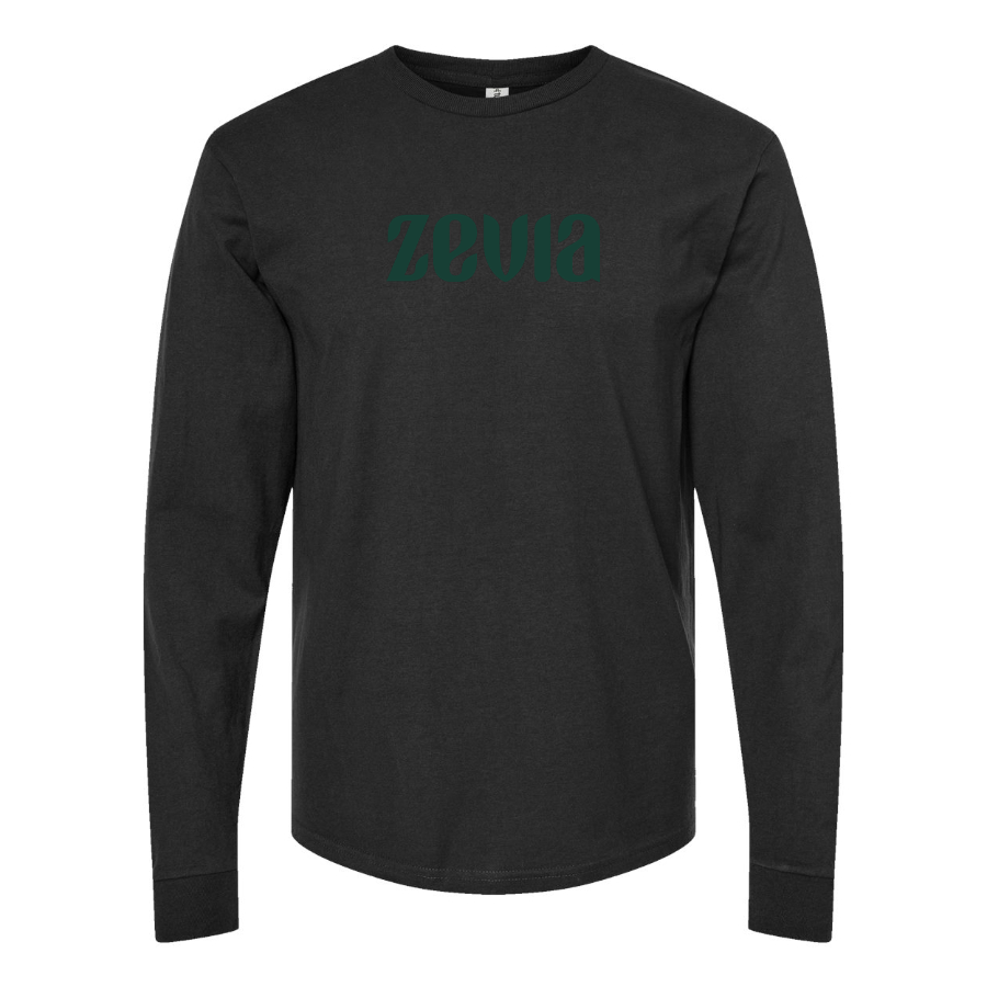 Men's Zevia Logo Cotton Long Sleeve T-Shirt