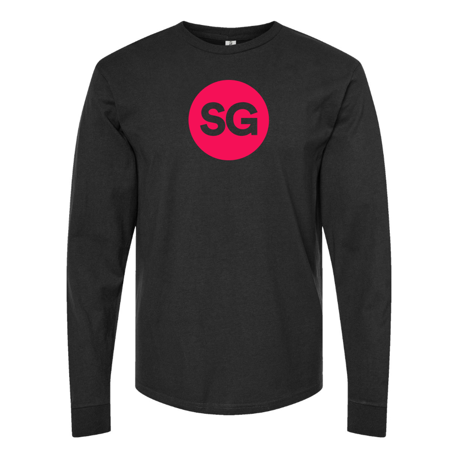 Men's Sofiagray Logo Cotton Long Sleeve T-Shirt
