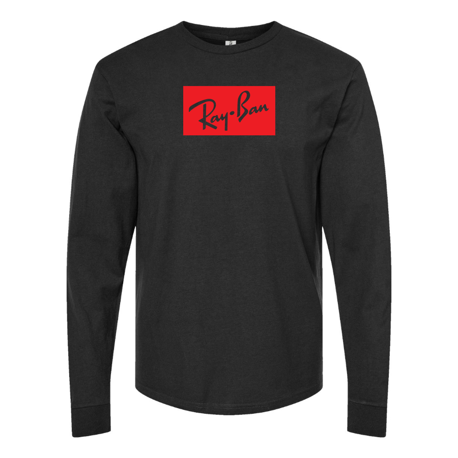 Men's Ray Ban Logo Cotton Long Sleeve T-Shirt