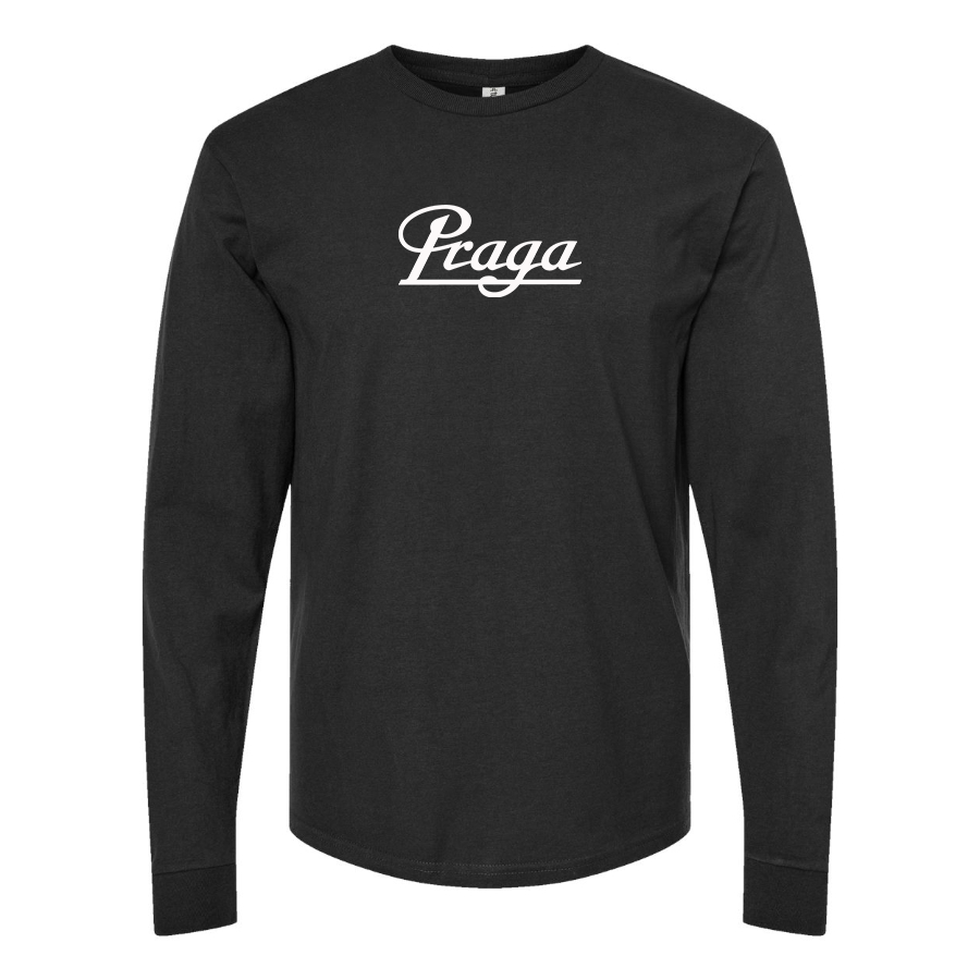 Men's Praga Logo Cotton Long Sleeve T-Shirt