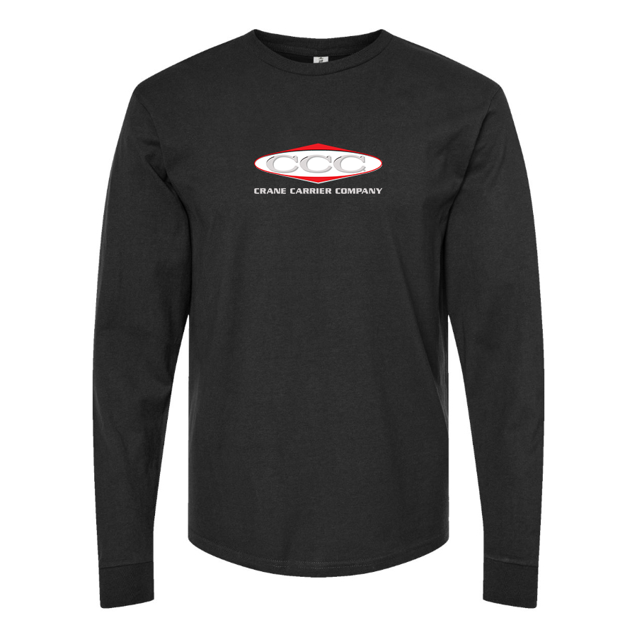Men's Crane Carrier Company Logo Cotton Long Sleeve T-Shirt