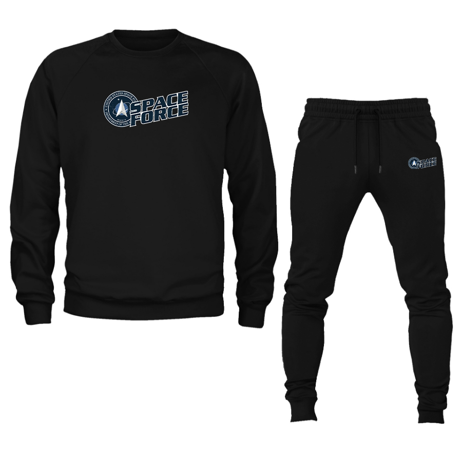 Men's Space Force Crewneck Sweatshirt Joggers Suit