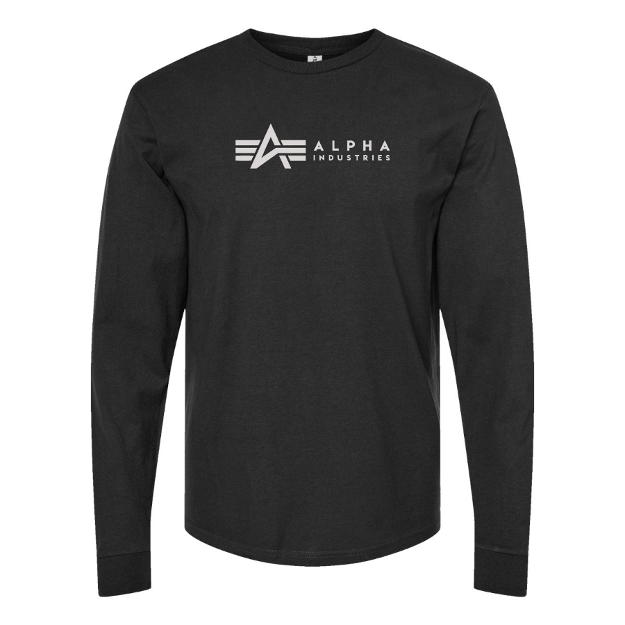 Men's Alpha Industries Logo Cotton Long Sleeve T-Shirt