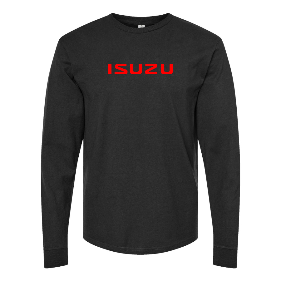 Men's Isuzu Logo Cotton Long Sleeve T-Shirt