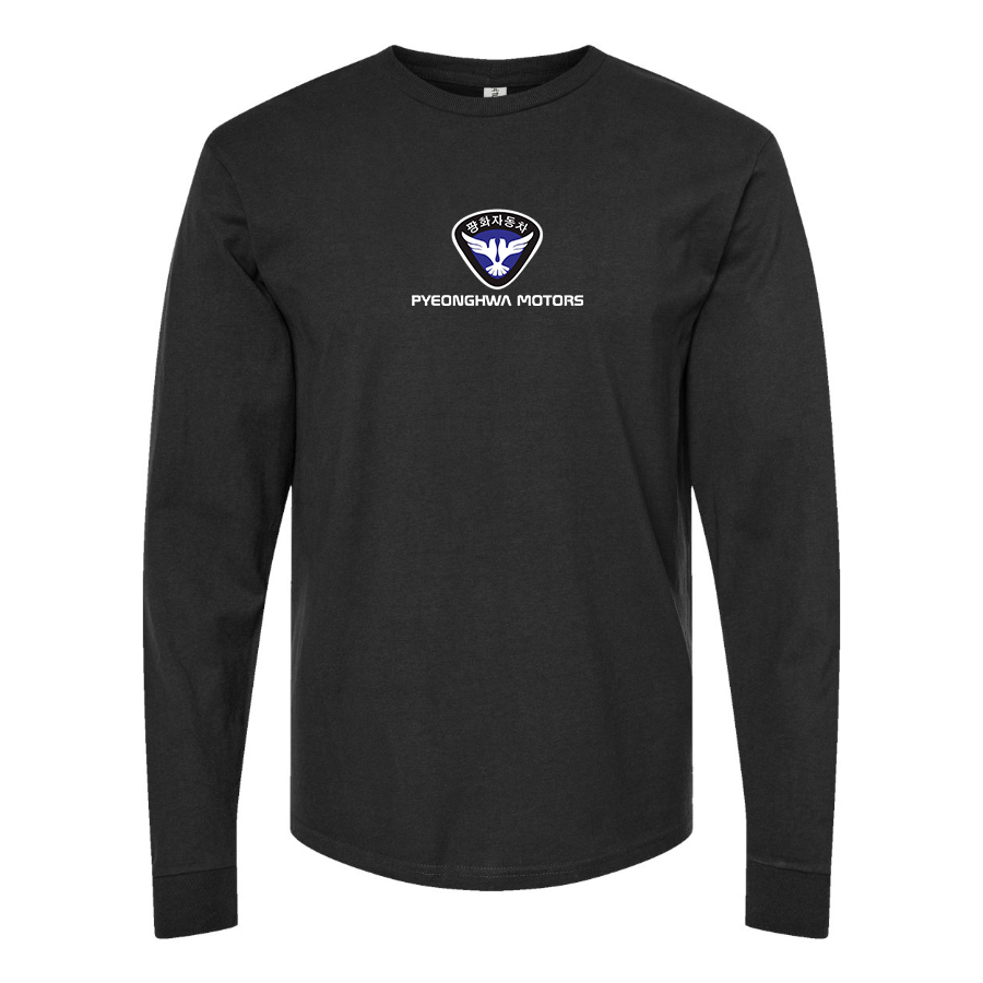 Men's Pyeonghwa Motors Logo Cotton Long Sleeve T-Shirt