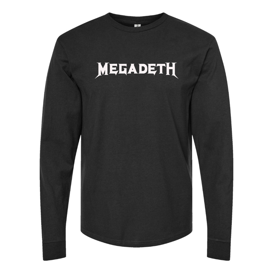 Men's Megadeth Logo Cotton Long Sleeve T-Shirt