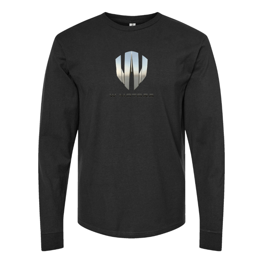 Men's W Motors Logo Cotton Long Sleeve T-Shirt