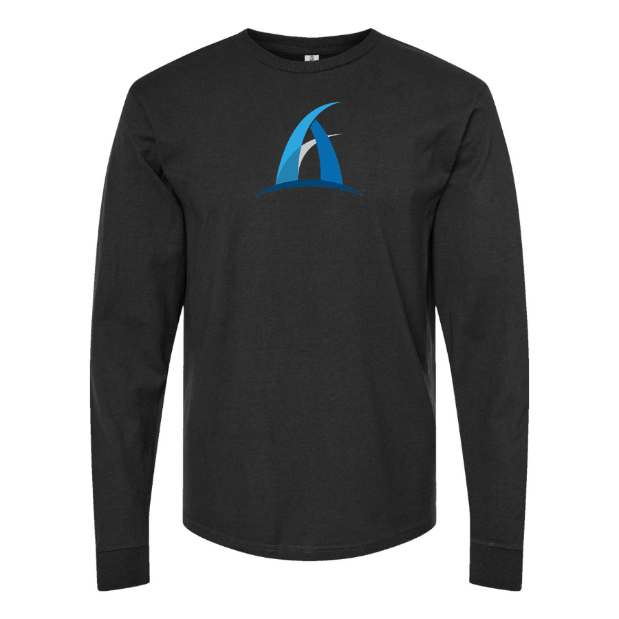 Men's Aspark Logo Cotton Long Sleeve T-Shirt