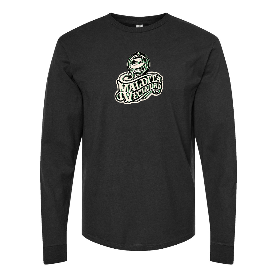 Men's Maldita Vecindad Logo Cotton Long Sleeve T-Shirt