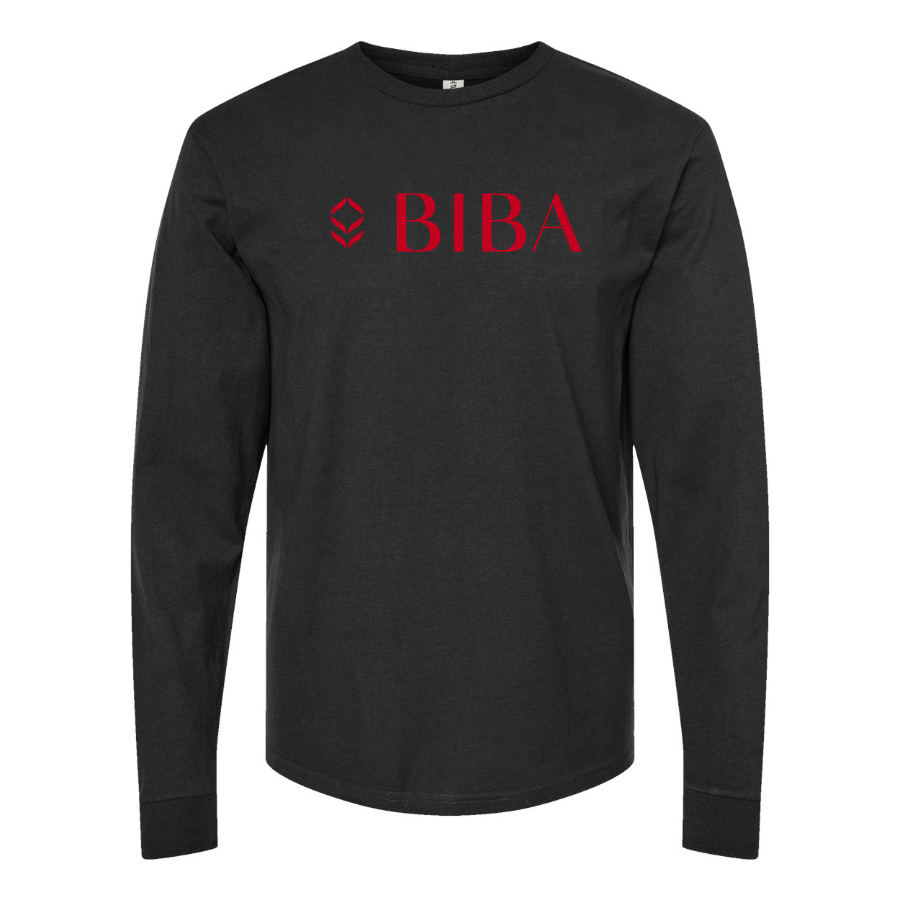 Men's Biba Logo Cotton Long Sleeve T-Shirt