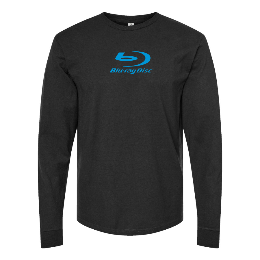 Men's Blu-ray Disc Logo Cotton Long Sleeve T-Shirt