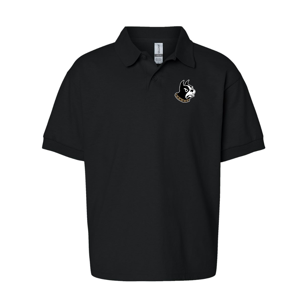 Youth Woffrd Terriers Gildan Dry Blend Jersey Polo
