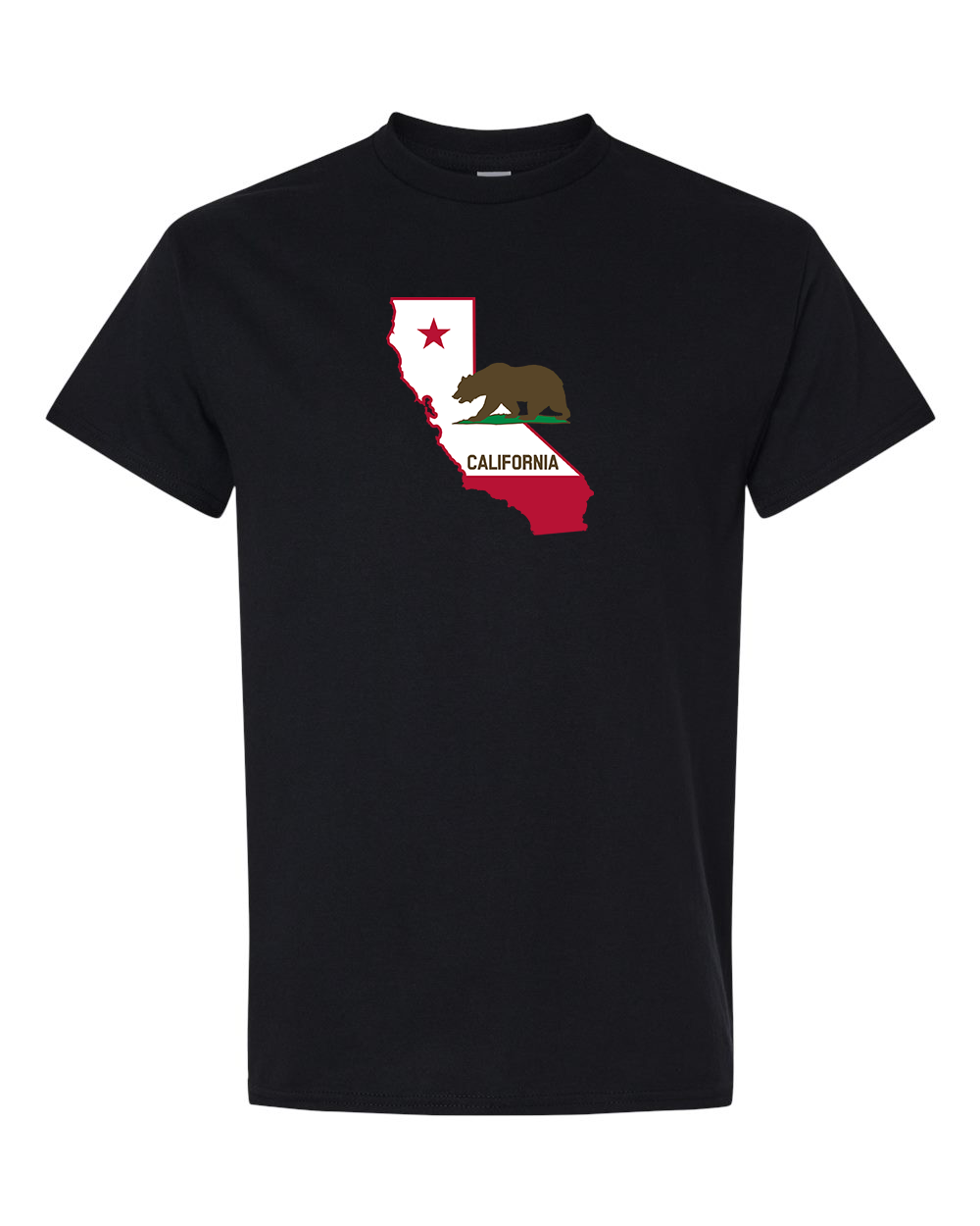 Men's California Bear Map Gildan Heavy Cotton T-Shirt