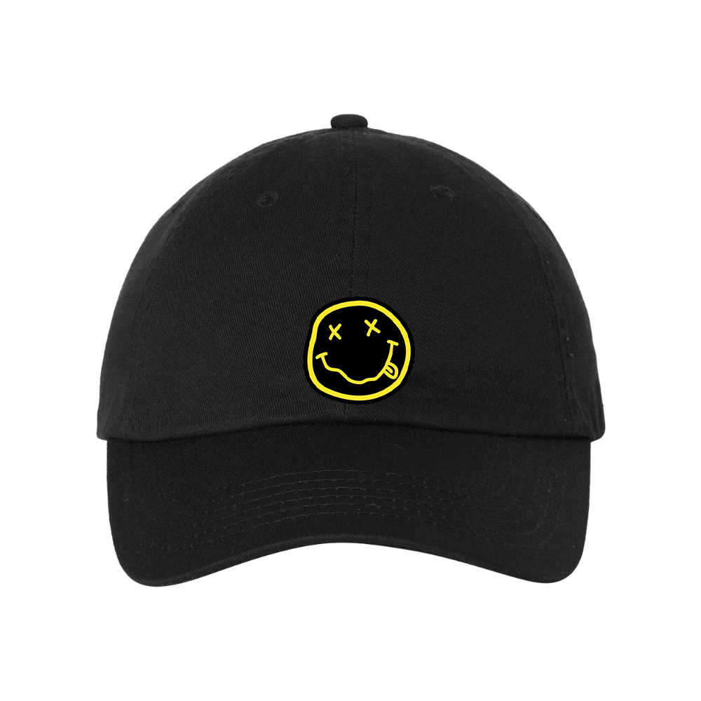 Nirvana Yellow and Black Face Valucap Adult Bio-Washed Classic Dad Hat