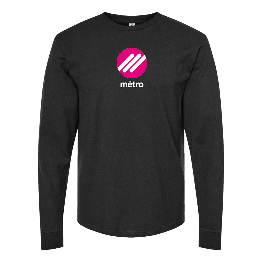 Men's Lausanne Métro Logo Cotton Long Sleeve T-Shirt