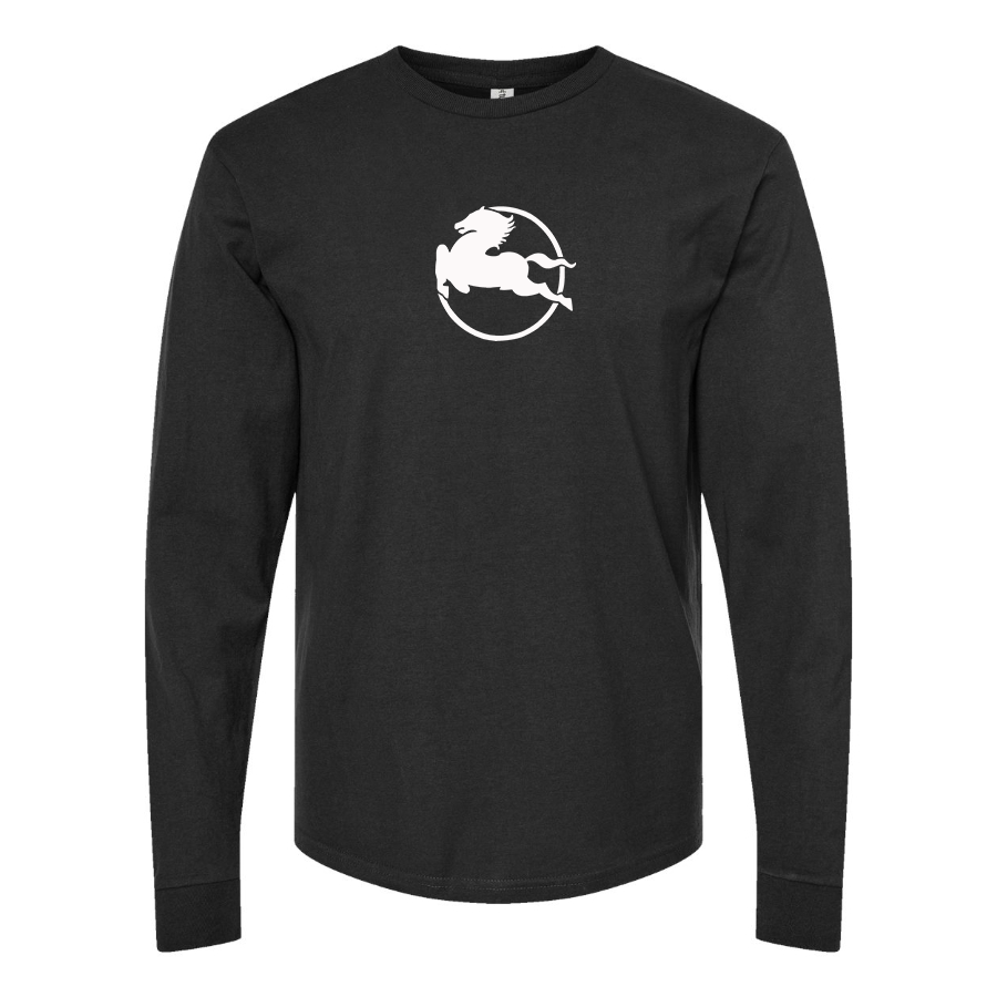 Men's Pegaso Logo Cotton Long Sleeve T-Shirt