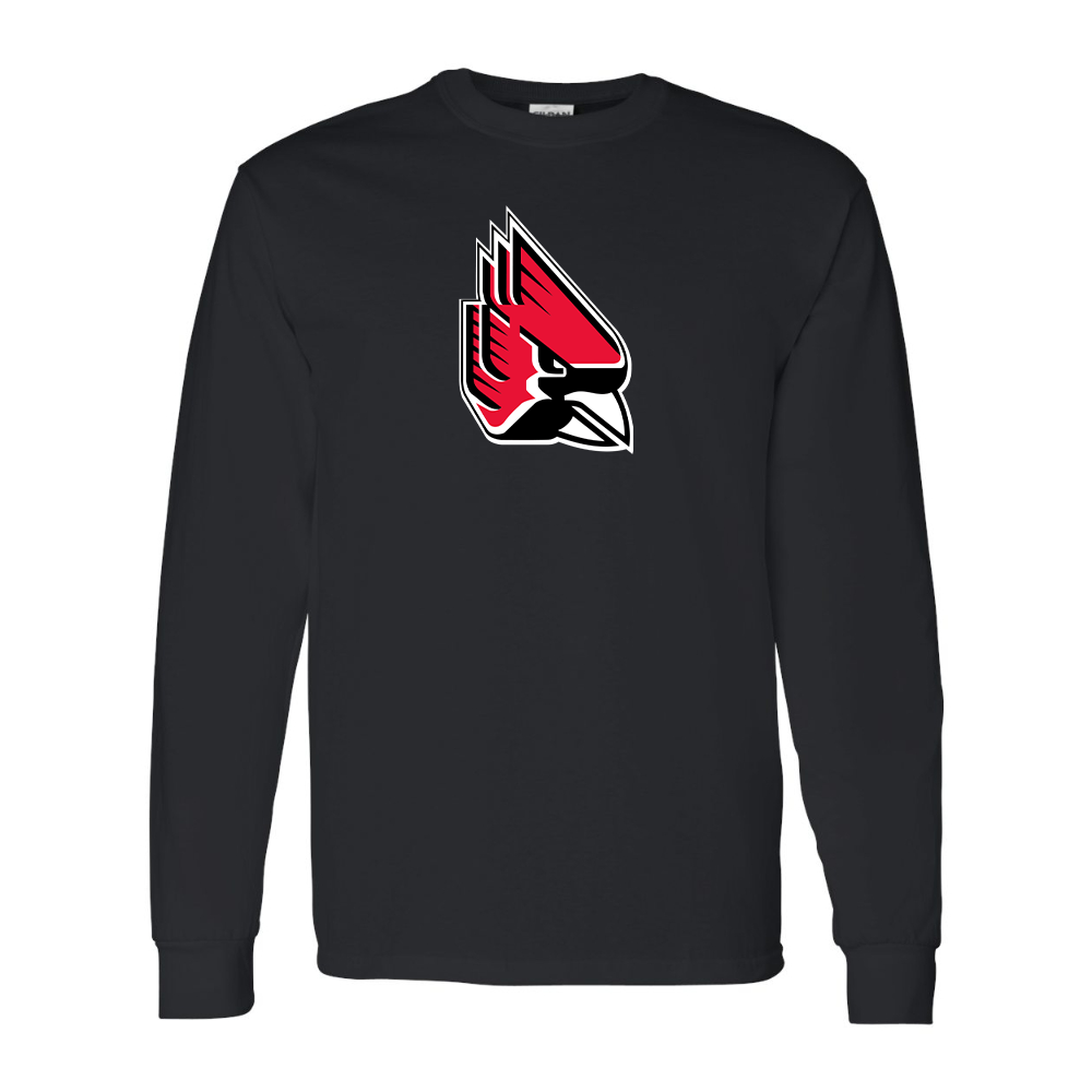 Men's Ball State Cardinals Gildan Heavy Cotton Long Sleeve T-Shirt