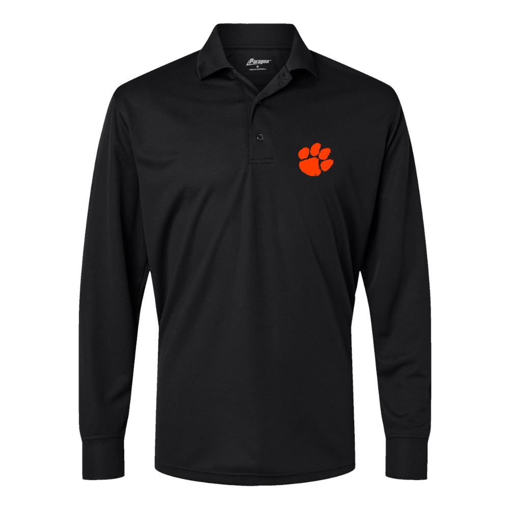 Men's Clemson Tigers Paragon Prescott Long Sleeve Polo