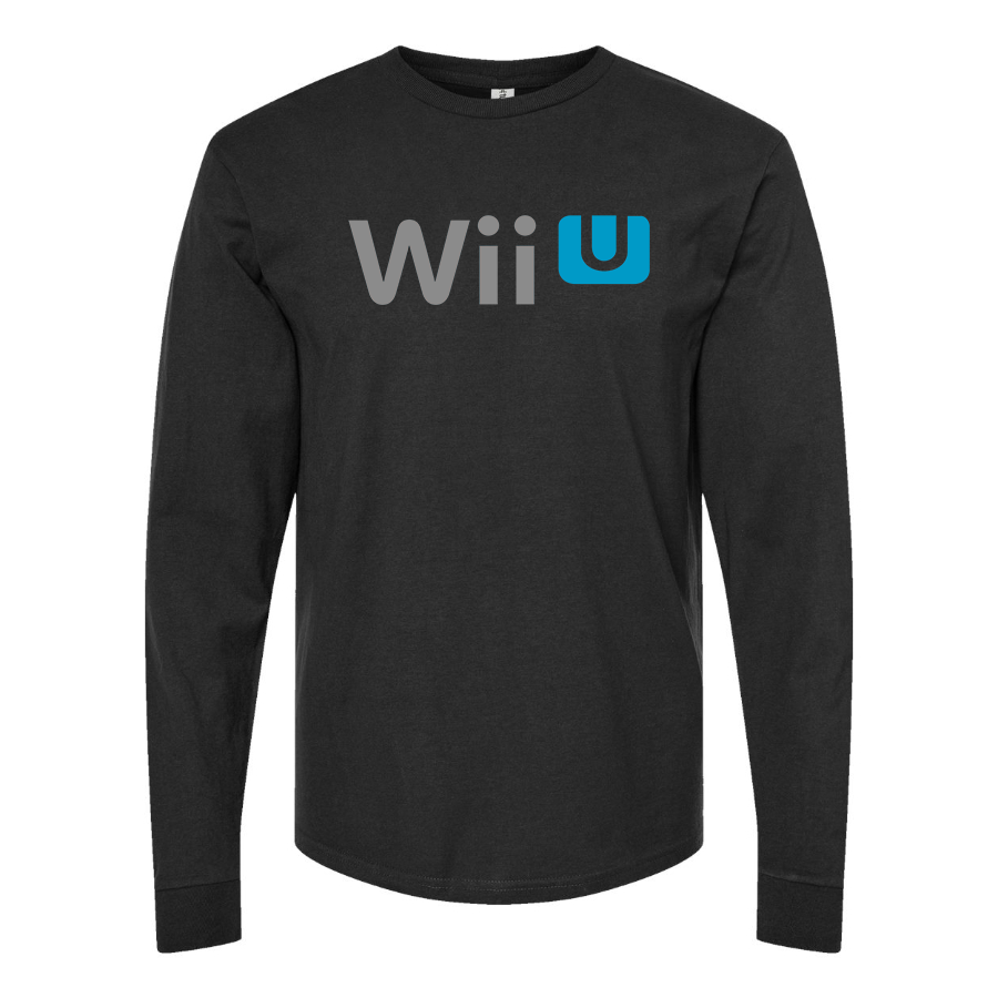 Men's Wii-U Logo Cotton Long Sleeve T-Shirt