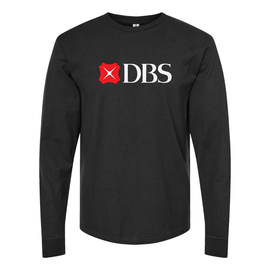 Men's DBS Bank Logo Cotton Long Sleeve T-Shirt
