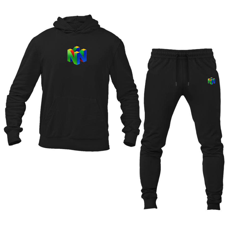 Men's Nintendo N64 Logo Hoodie Joggers Set