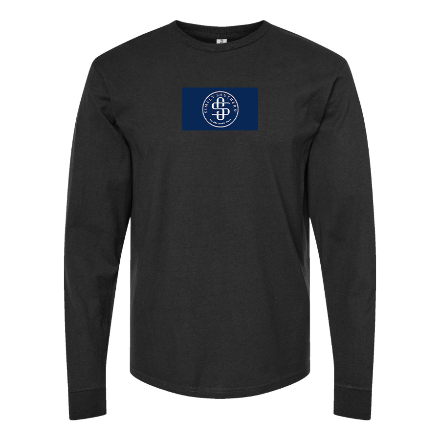 Men's Simply Southern Logo Cotton Long Sleeve T-Shirt