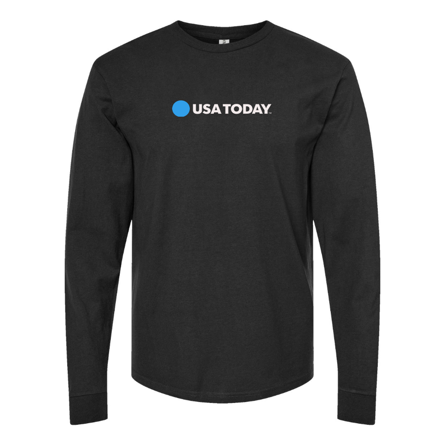 Men's USA Today Logo Cotton Long Sleeve T-Shirt