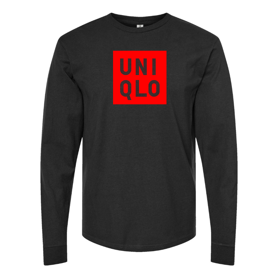 Men's Uniqlo Logo Cotton Long Sleeve T-Shirt