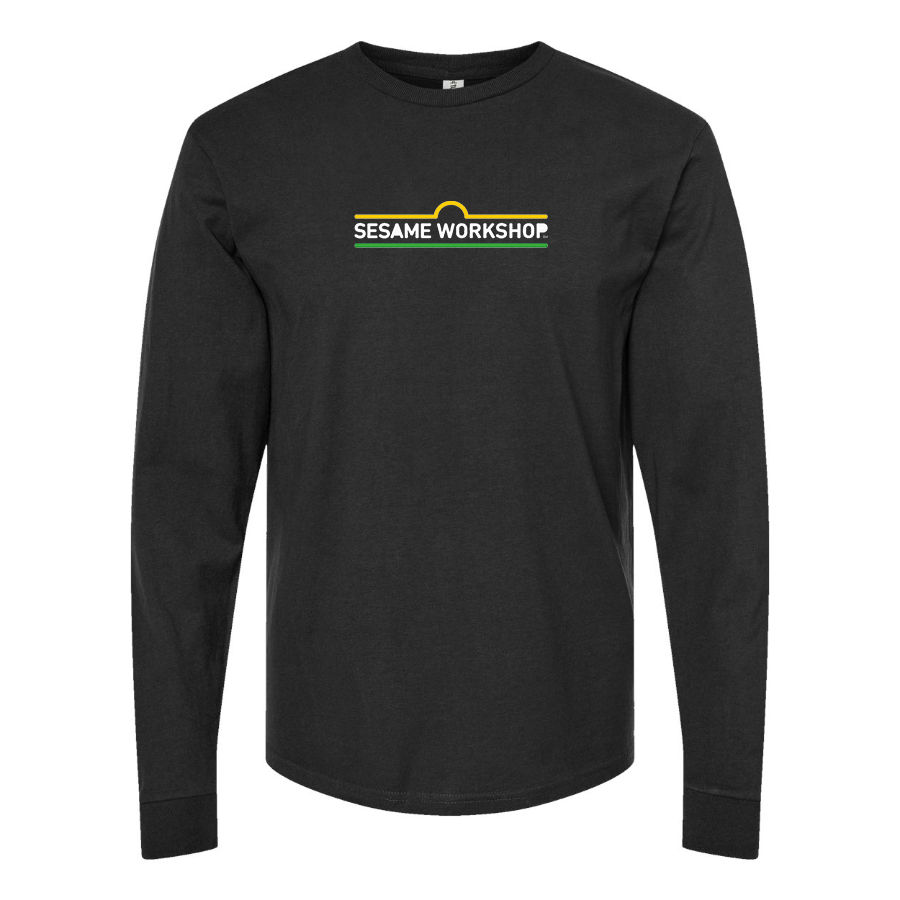 Men's Sesame Workshop Logo Cotton Long Sleeve T-Shirt