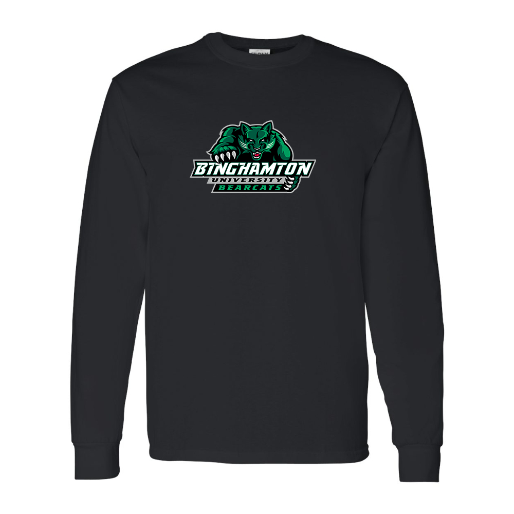 Men's Binghamton Bearcats Gildan Heavy Cotton Long Sleeve T-Shirt
