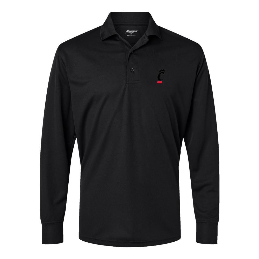 Men's Cincinnati Bearcats Paragon Prescott Long Sleeve Polo