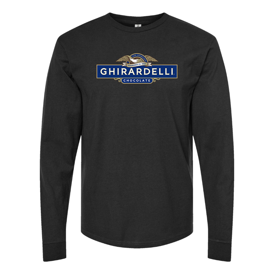 Men's Ghirardell Logo Cotton Long Sleeve T-Shirt