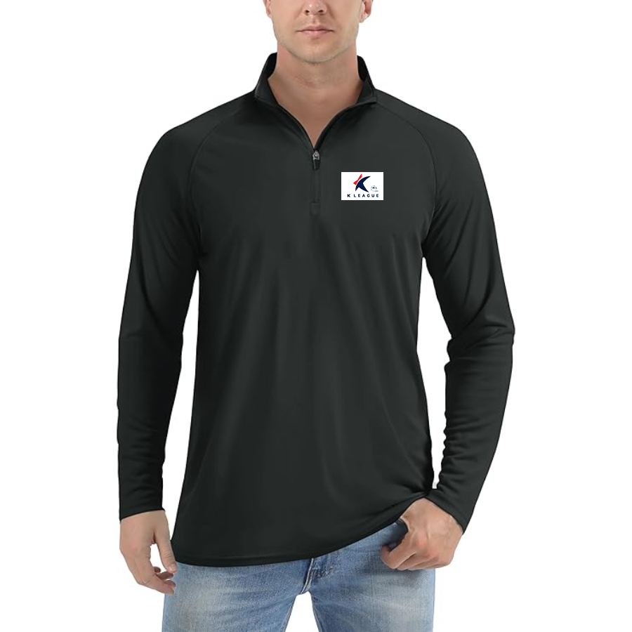 Men's K League Logo Lightweight Quarter-Zip Athletic Shirt Long Sleeve Performance Wear