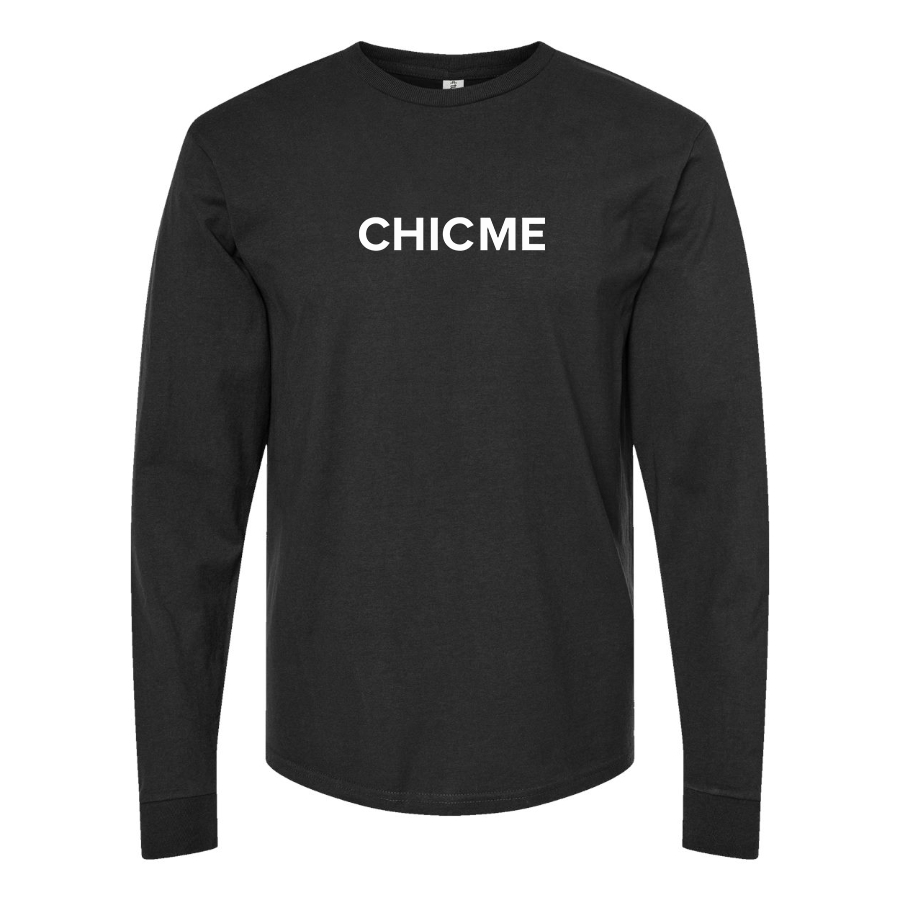 Men's Chic Me Logo Cotton Long Sleeve T-Shirt