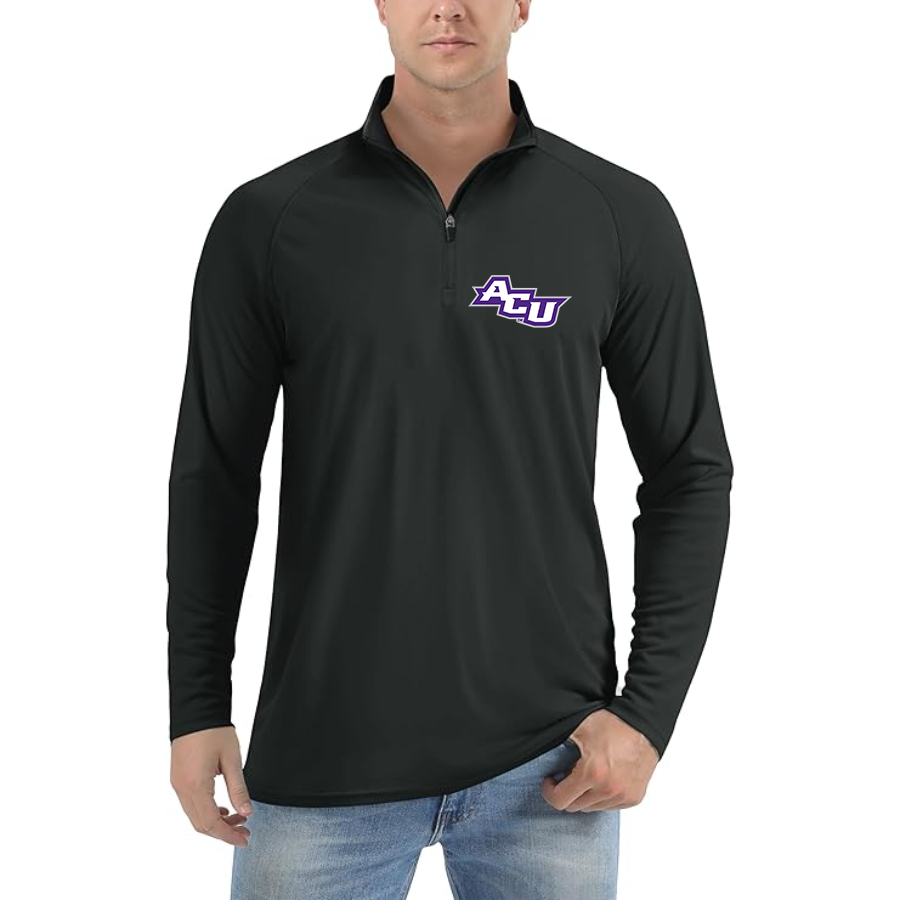 Men's Abilene Christian Wildcats Lightweight Quarter-Zip Athletic Shirt Long Sleeve Performance Wear