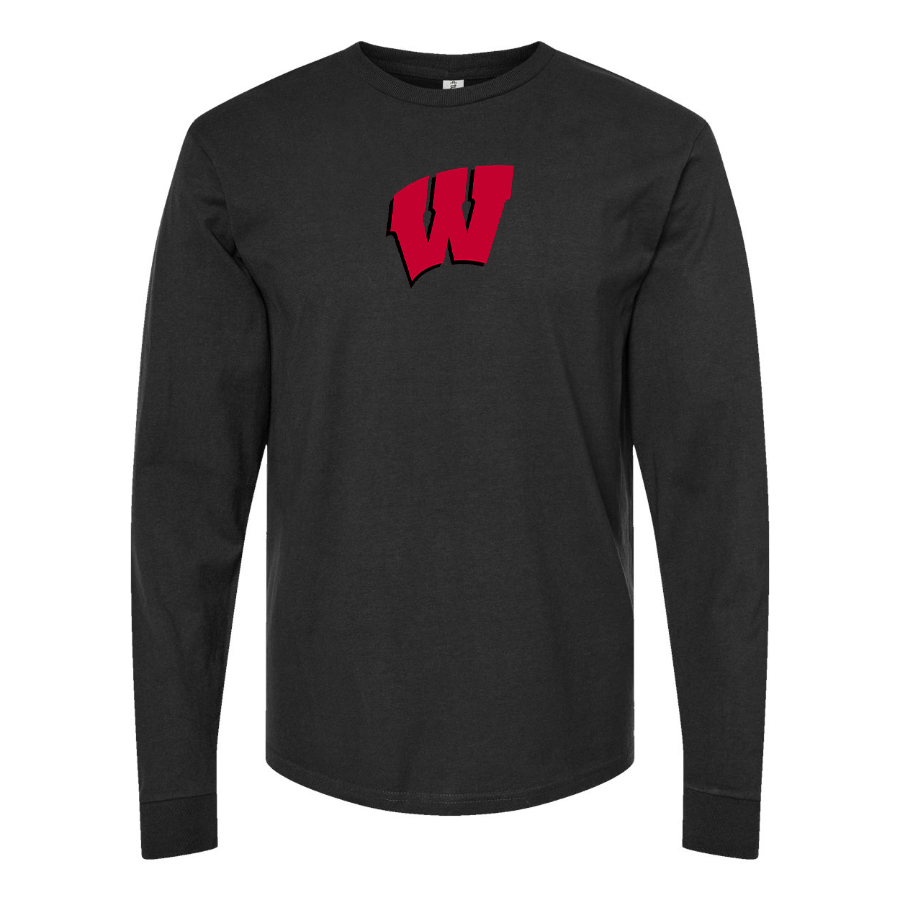 Men's Wisconsin Badgers Logo Cotton Long Sleeve T-Shirt
