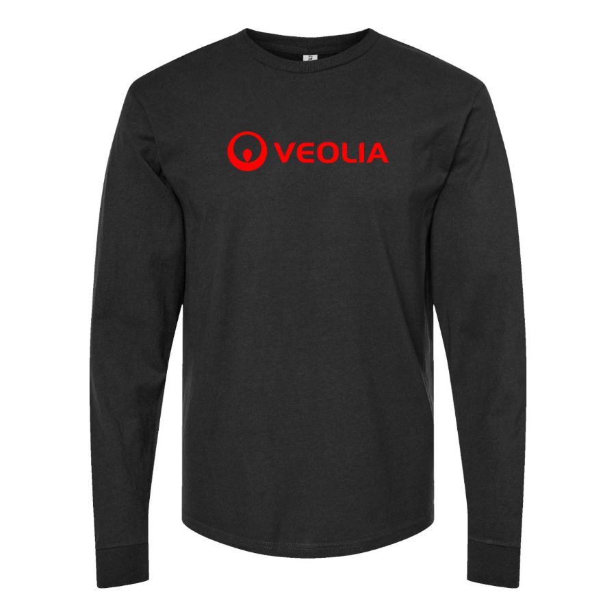 Men's Veolia Logo Cotton Long Sleeve T-Shirt