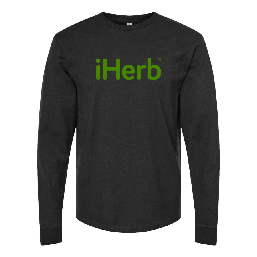 Men's iHerb Logo Cotton Long Sleeve T-Shirt