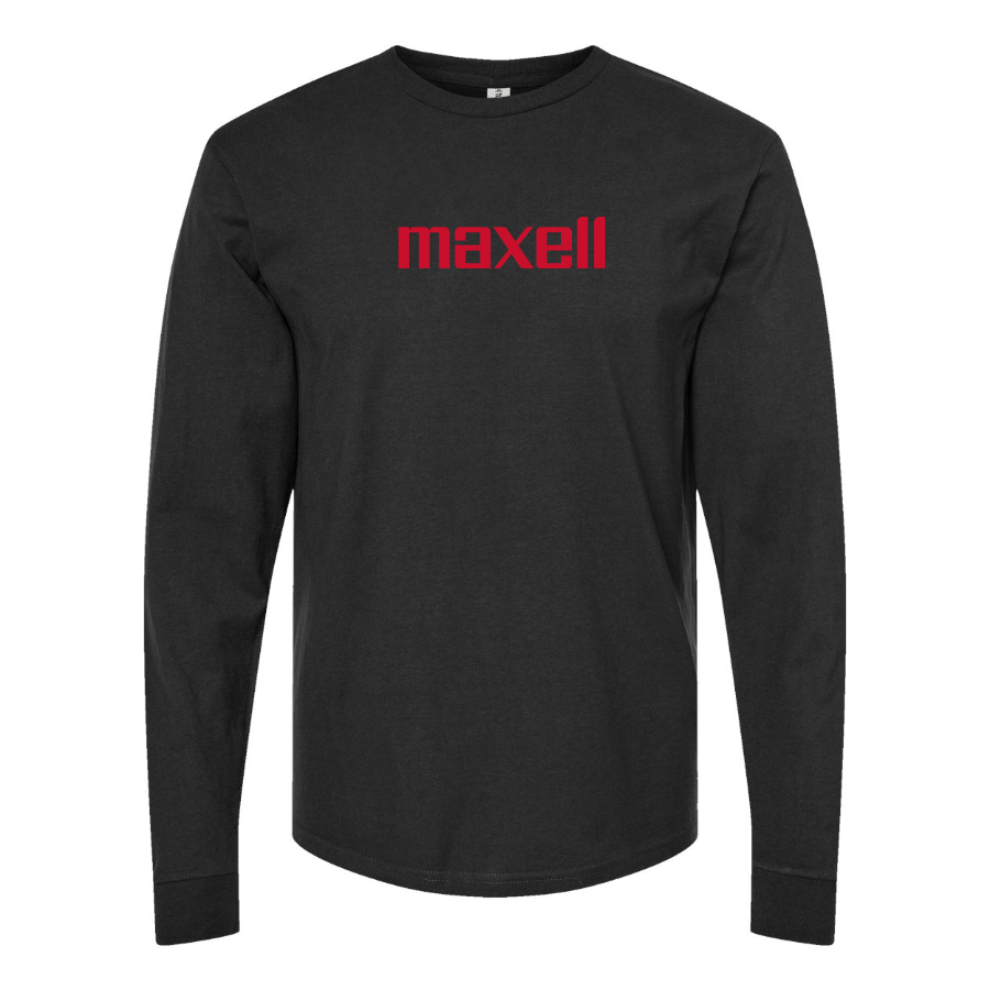 Men's Maxell Logo Cotton Long Sleeve T-Shirt