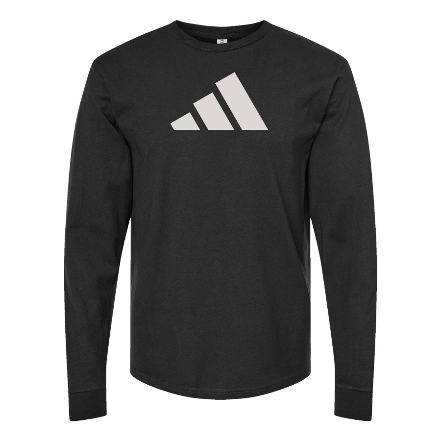 Men's Adidas Logo Cotton Long Sleeve T-Shirt