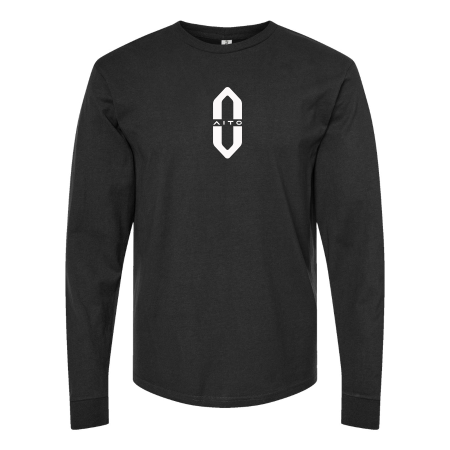 Men's Aito Logo Cotton Long Sleeve T-Shirt