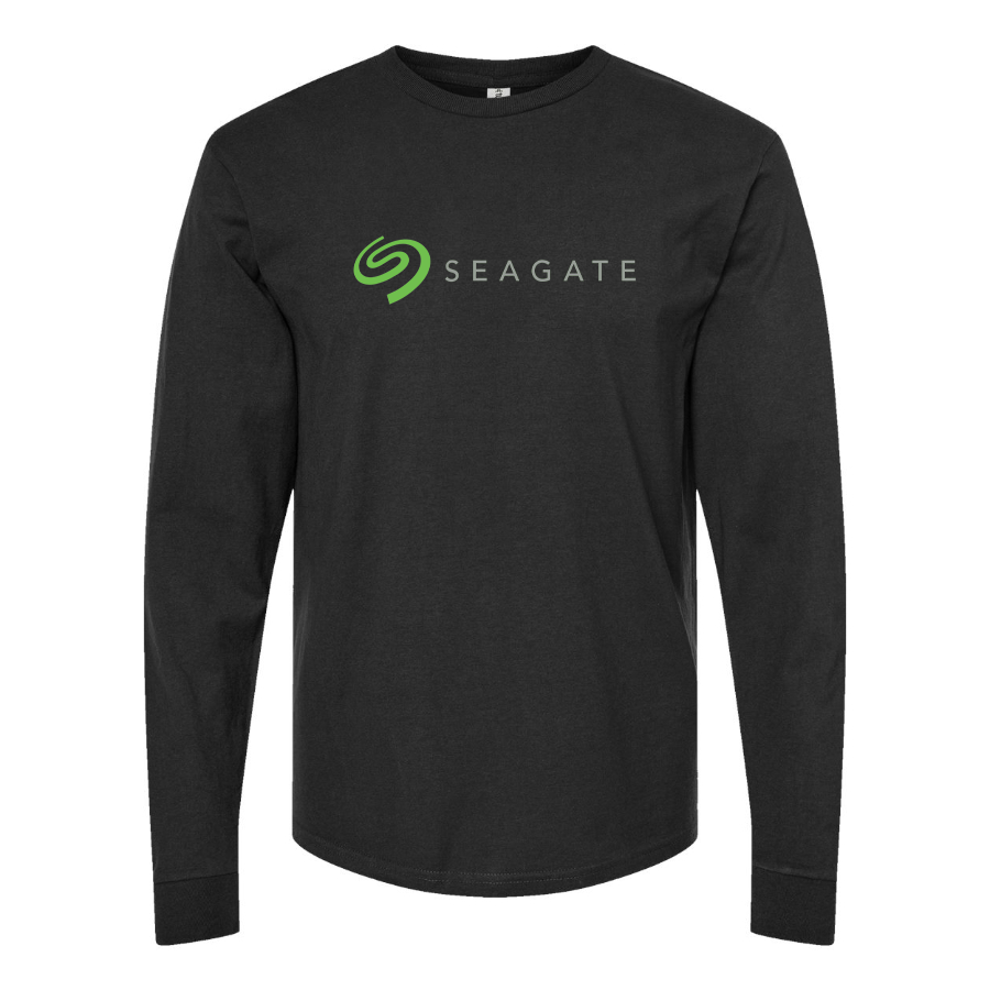 Men's Seagate Logo Cotton Long Sleeve T-Shirt