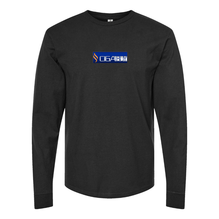 Men's CigaBuy Logo Cotton Long Sleeve T-Shirt