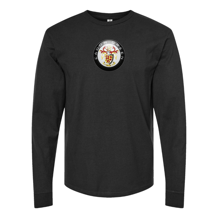 Men's Eadon Green Logo Cotton Long Sleeve T-Shirt