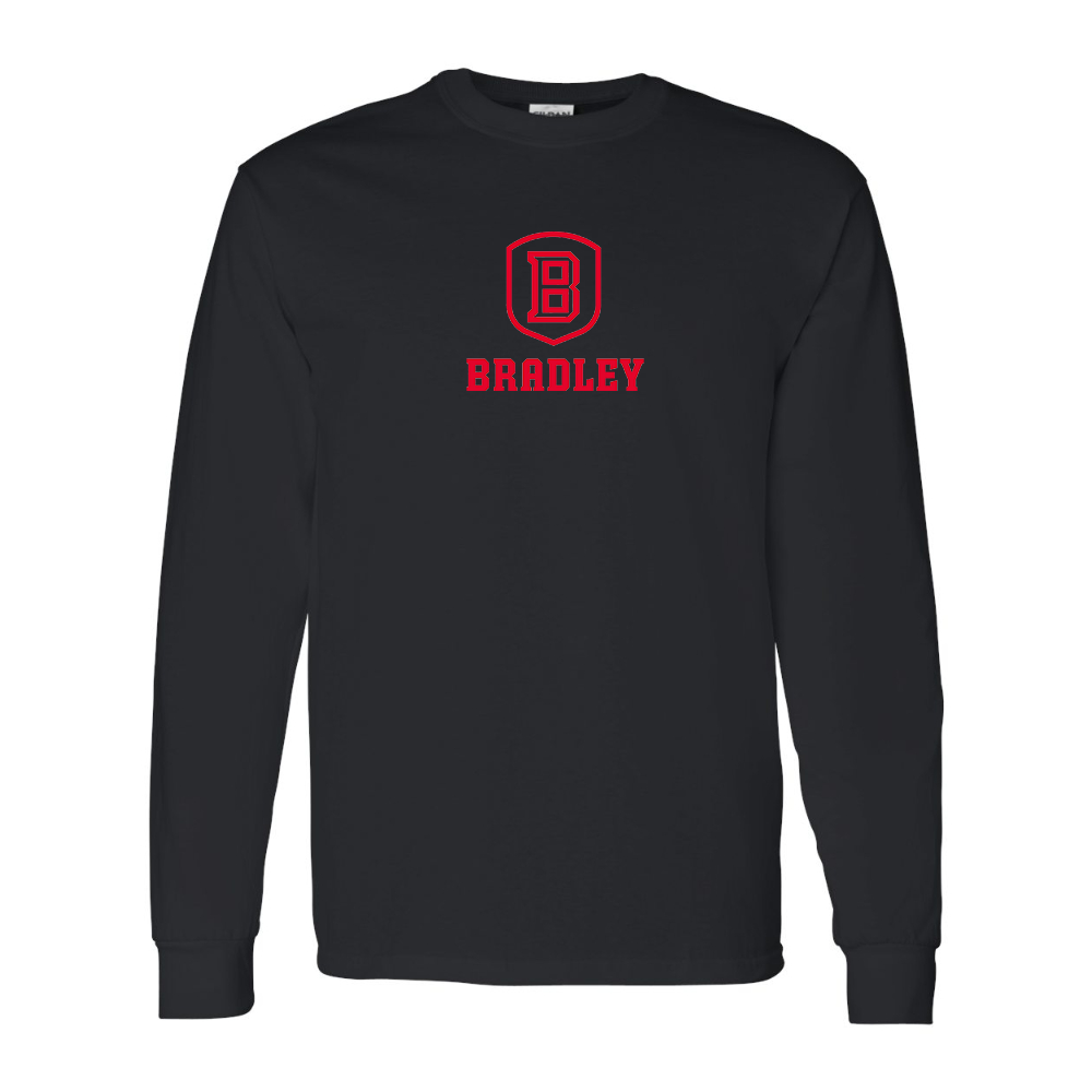 Men's Bradley Braves Gildan Heavy Cotton Long Sleeve T-Shirt