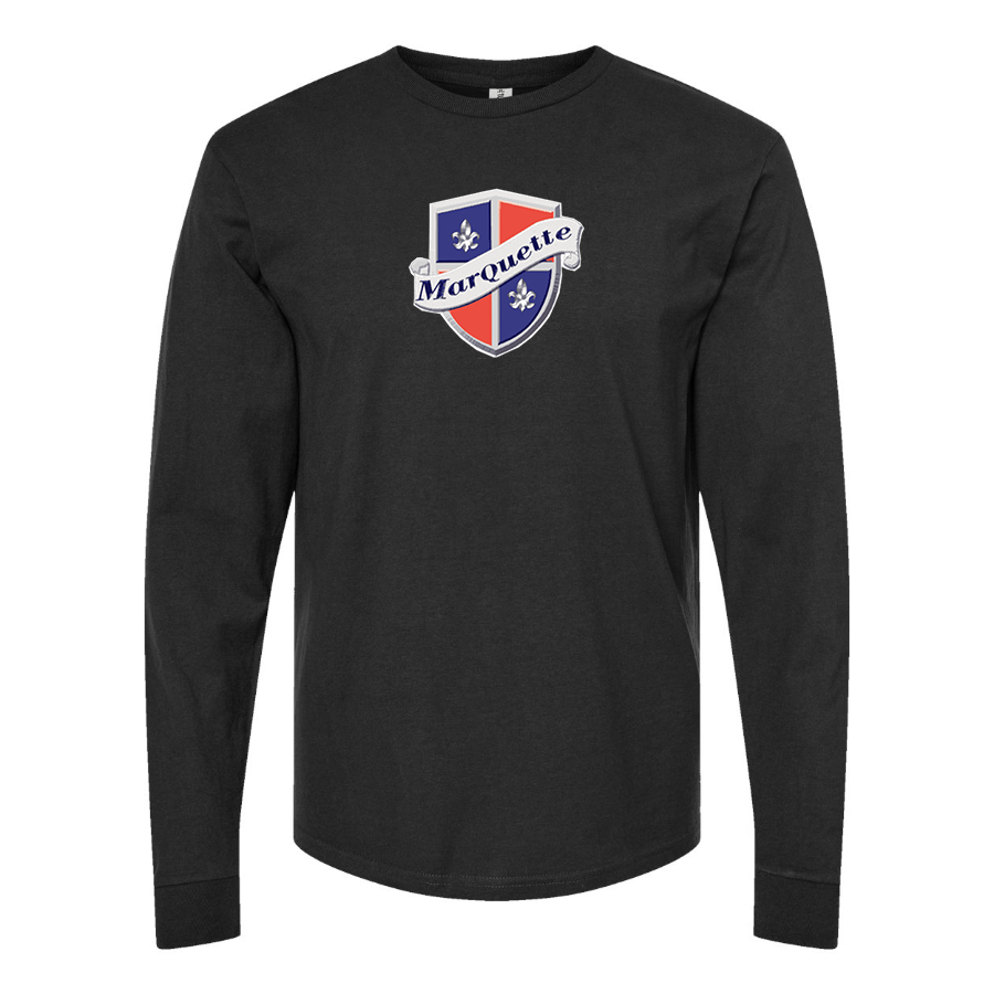 Men's Marquette Logo Cotton Long Sleeve T-Shirt