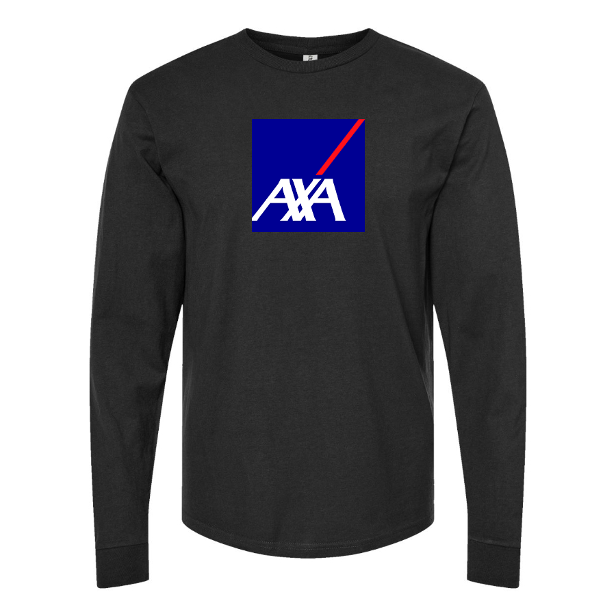 Men's Axa Logo Cotton Long Sleeve T-Shirt