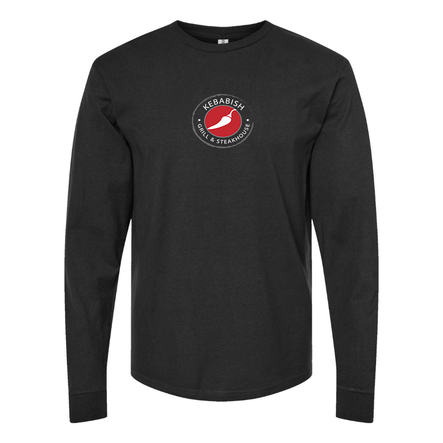 Men's Kebabish Grill & Steakhouse Logo Cotton Long Sleeve T-Shirt